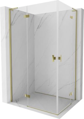 Mexen Mist-H L Duo cabine de douche pivotante gauche 115 x 80 cm, transparente, or - 8A5L-115L-080P-50-00