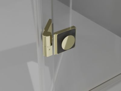 Mexen Mist-H L Duo cabine de douche pivotante gauche 115 x 80 cm, transparente, or - 8A5L-115L-080P-50-00