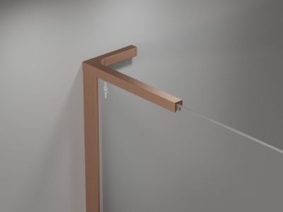 Mexen Mist-H L porte de douche pivotante droite 75 cm, transparent, cuivre brossé - 8A5L-075-000-65-00-P