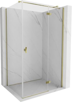Mexen Mist-H T cabine de douche pivotante droite 105 x 75 cm, transparent, doré - 8A5T-105-075-50-00-P