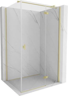 Mexen Mist-H T cabine de douche pivotante droite 120 x 85 cm, transparent, or brossé - 8A5T-120-085-55-00-P