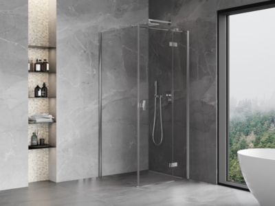 Mexen Mist-H T cabine de douche pivotante droite 70 x 70 cm, transparent, chrome - 8A5T-070-070-01-00-P