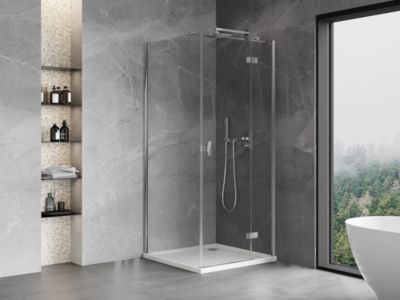 Mexen Mist-H T cabine de douche pivotante droite 70 x 70 cm, transparent, chrome - 8A5T-070-070-01-00-P