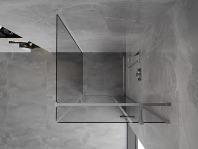 Mexen Mist-H T cabine de douche pivotante droite 70 x 70 cm, transparent, chrome - 8A5T-070-070-01-00-P