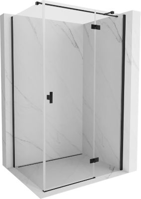 Mexen Mist-H T cabine de douche pivotante droite 80 x 70 cm, transparente, noire - 8A5T-080-070-70-00-P