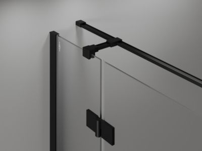 Mexen Mist-H T cabine de douche pivotante droite 80 x 70 cm, transparente, noire - 8A5T-080-070-70-00-P