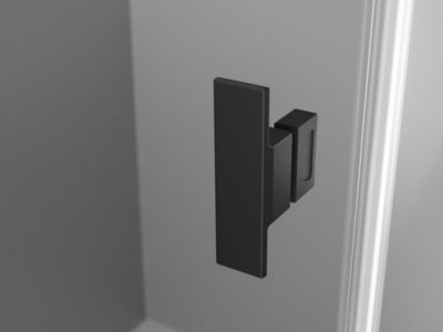 Mexen Mist-H T cabine de douche pivotante droite 80 x 70 cm, transparente, noire - 8A5T-080-070-70-00-P