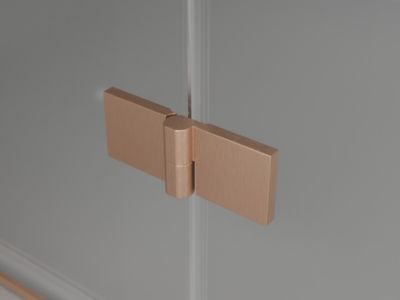 Mexen Mist-H T cabine de douche pivotante gauche 110 x 110 cm, transparent, cuivre brossé - 8A5T-110-110-65-00-L