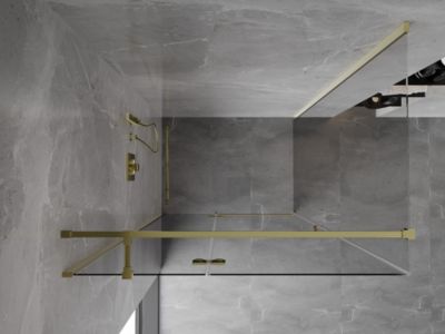 Mexen Mist-H T cabine de douche pivotante gauche 75 x 100 cm, transparent, or - 8A5T-075-100-50-00-L