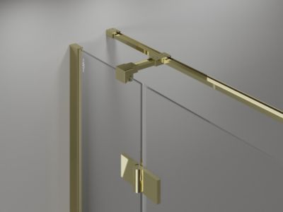 Mexen Mist-H T cabine de douche pivotante gauche 75 x 100 cm, transparent, or - 8A5T-075-100-50-00-L