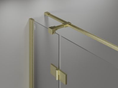 Mexen Mist-H T cabine de douche pivotante gauche 75 x 70 cm, transparent, or brossé - 8A5T-075-070-55-00-L
