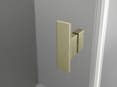 Mexen Mist-H T cabine de douche pivotante gauche 75 x 70 cm, transparent, or brossé - 8A5T-075-070-55-00-L