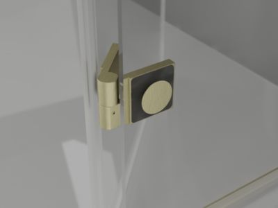 Mexen Mist-H T cabine de douche pivotante gauche 75 x 70 cm, transparent, or brossé - 8A5T-075-070-55-00-L