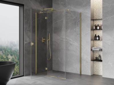 Mexen Mist-H T cabine de douche pivotante gauche 80 x 95 cm, transparent, or - 8A5T-080-095-50-00-L