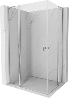 Mexen Mist L Duo cabine de douche pivotante 100 x 95 cm, transparent, chrome - 8A4L-100-095-01-00