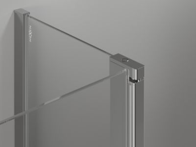 Mexen Mist L Duo cabine de douche pivotante 100 x 95 cm, transparent, chrome - 8A4L-100-095-01-00