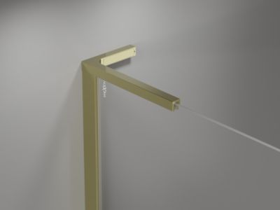 Mexen Mist L Duo cabine de douche pivotante 110 x 110 cm, transparent, or - 8A4L-110-110-50-00