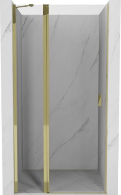 Mexen Mist porte de douche pivotante 110 cm, transparent, doré - 8A4-110-000-50-00