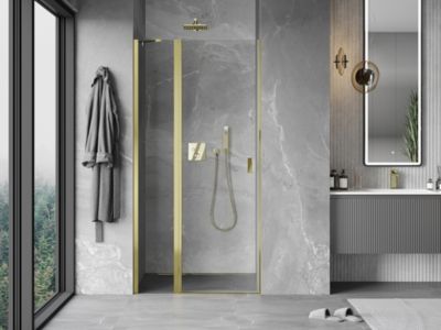 Mexen Mist porte de douche pivotante 110 cm, transparent, doré - 8A4-110-000-50-00