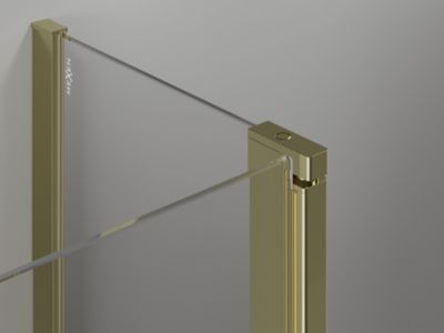 Mexen Mist porte de douche pivotante 110 cm, transparent, doré - 8A4-110-000-50-00
