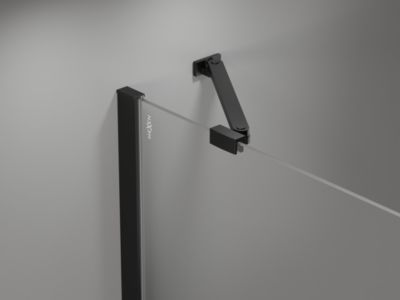 Mexen Mist porte de douche pivotante 70 cm, transparentes, noires - 8A4-070-000-70-00