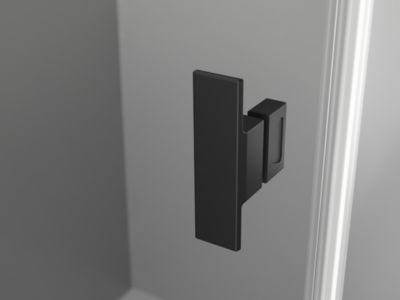 Mexen Mist porte de douche pivotante 70 cm, transparentes, noires - 8A4-070-000-70-00
