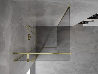 Mexen Mist T cabine de douche battante 90 x 90 cm, transparent, or - 8A4T-090-090-50-00