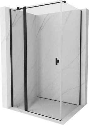 Mexen Mist T cabine de douche pivotante 75 x 85 cm, transparent, noir - 8A4T-075-085-70-00