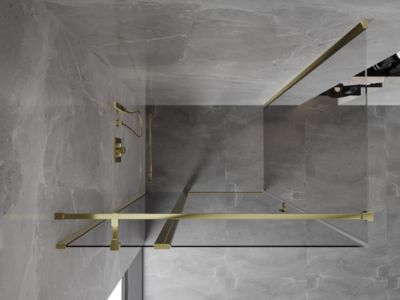 Mexen Mist T cabine de douche pivotante 85 x 80 cm, transparent, or - 8A4T-085-080-50-00