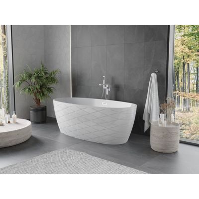 Mexen Olea baignoire autoportante modèle 170 x 80 cm, blanche, trop-plein chromé - 52821708000-01