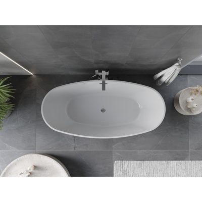 Mexen Olea baignoire autoportante modèle 170 x 80 cm, blanche, trop-plein chromé - 52821708000-01