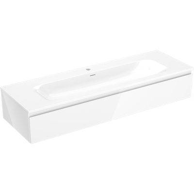 Mexen Orio armoire de salle de bain 140 cm avec lavabo Vela, 1 tiroir, blanc brillant - 91A10-14023-1-BF00-W23M00