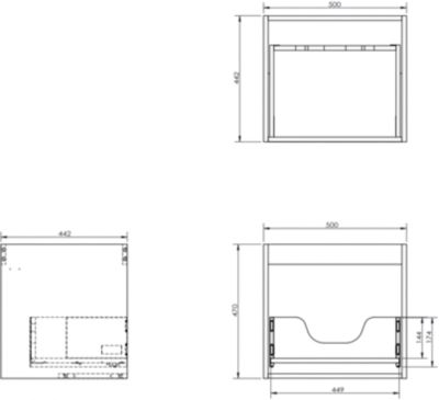 Mexen Orio armoire de salle de bain 50 cm avec lavabo Vela, 1 tiroir ...