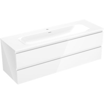 Mexen Orio armoire de salle de bains 140 cm avec lavabo Vela, 2 tiroirs, blanc brillant - 91A10-14047-2-BFF00-W23M00