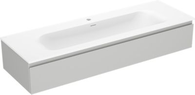 Mexen Orio meuble de salle de bain 140 cm avec lavabo Vela, 1 tiroir, gris mat/blanc mat - 91A10-14023-1-BF62-W23M01
