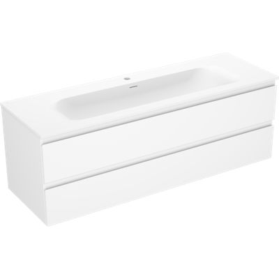 Mexen Orio meuble de salle de bain 140 cm avec lavabo Vela, 2 tiroirs, blanc mat - 91A10-14047-2-BFF01-W23M01
