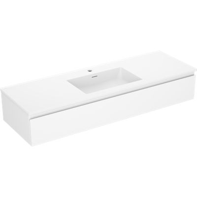 Mexen Orio meuble de salle de bains 140 cm avec lavabo Otis, 1 tiroir, blanc mat - 91A10-14023-1-BF01-W18M01