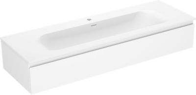Mexen Orio meuble de salle de bains 140 cm avec lavabo Vela, 1 tiroir, blanc mat - 91A10-14023-1-BF01-W23M01