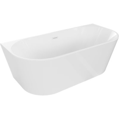 Mexen Oval baignoire autoportante adossée 160 x 80 cm, blanche, trop-plein blanc - 52671608000-20