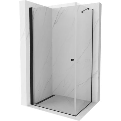 Mexen Pretoria cabine de douche pivotante 90 x 100 cm, transparent, noir - 852-090-100-70-00