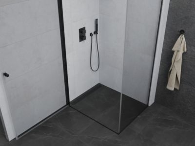 Mexen Pretoria cabine de douche pivotante 90 x 100 cm, transparent, noir - 852-090-100-70-00