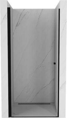Mexen Pretoria porte de douche battante 90 cm, transparent, noir - 852-090-000-70-00