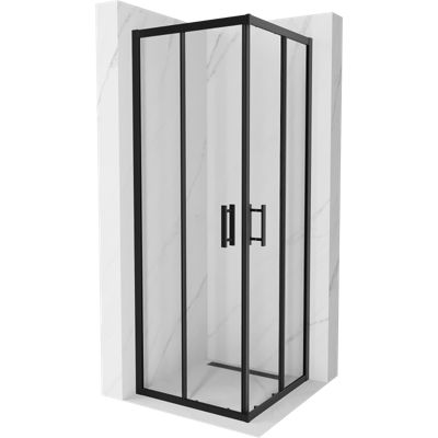 Mexen Rio cabine de douche carrée 70 x 70 cm, transparente, noire - 860-070-070-70-00