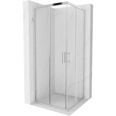 Mexen Rio cabine de douche carrée 80 x 80 cm, transparent, chrome - 860-080-080-01-00