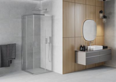 Mexen Rio cabine de douche carrée 80 x 80 cm, transparent, chrome - 860-080-080-01-00