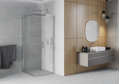 Mexen Rio cabine de douche carrée 80 x 80 cm, transparent, chrome - 860-080-080-01-00