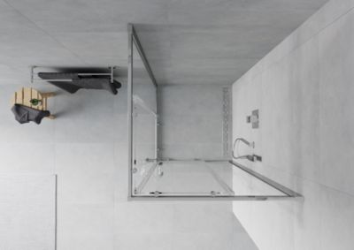 Mexen Rio cabine de douche carrée 80 x 80 cm, transparent, chrome - 860-080-080-01-00