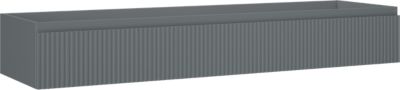 Mexen Rivel meuble de salle de bain sous-vasque 160 cm, 1 tiroir, rainuré, graphite mat - 91A20-16023-1-BF66