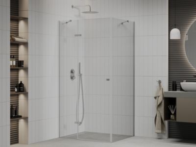 Mexen Roma cabine de douche pivotante 80 x 70 cm, transparent, chrome - 854-080-070-01-00