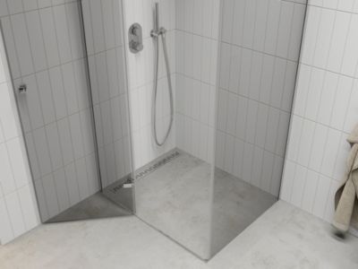 Mexen Roma cabine de douche pivotante 80 x 70 cm, transparent, chrome - 854-080-070-01-00